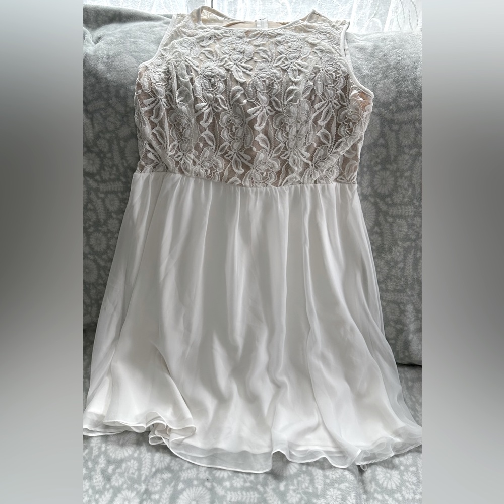 Scarlett brand from JCPenney off white knee length dress.